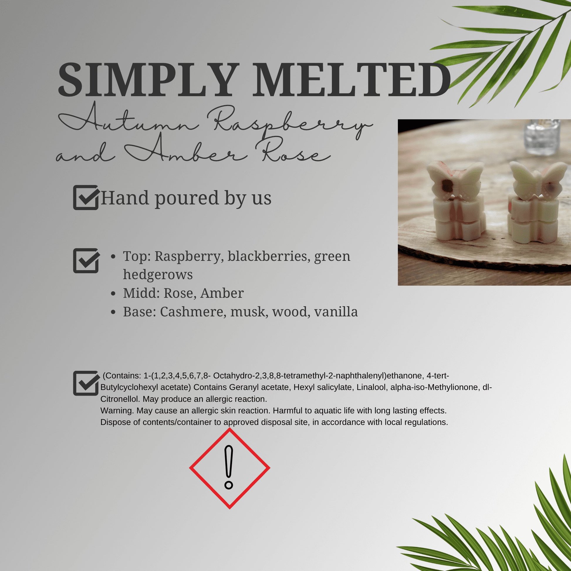 Autumn Raspberry and Amber Rose Wax Melts - Simply Melted