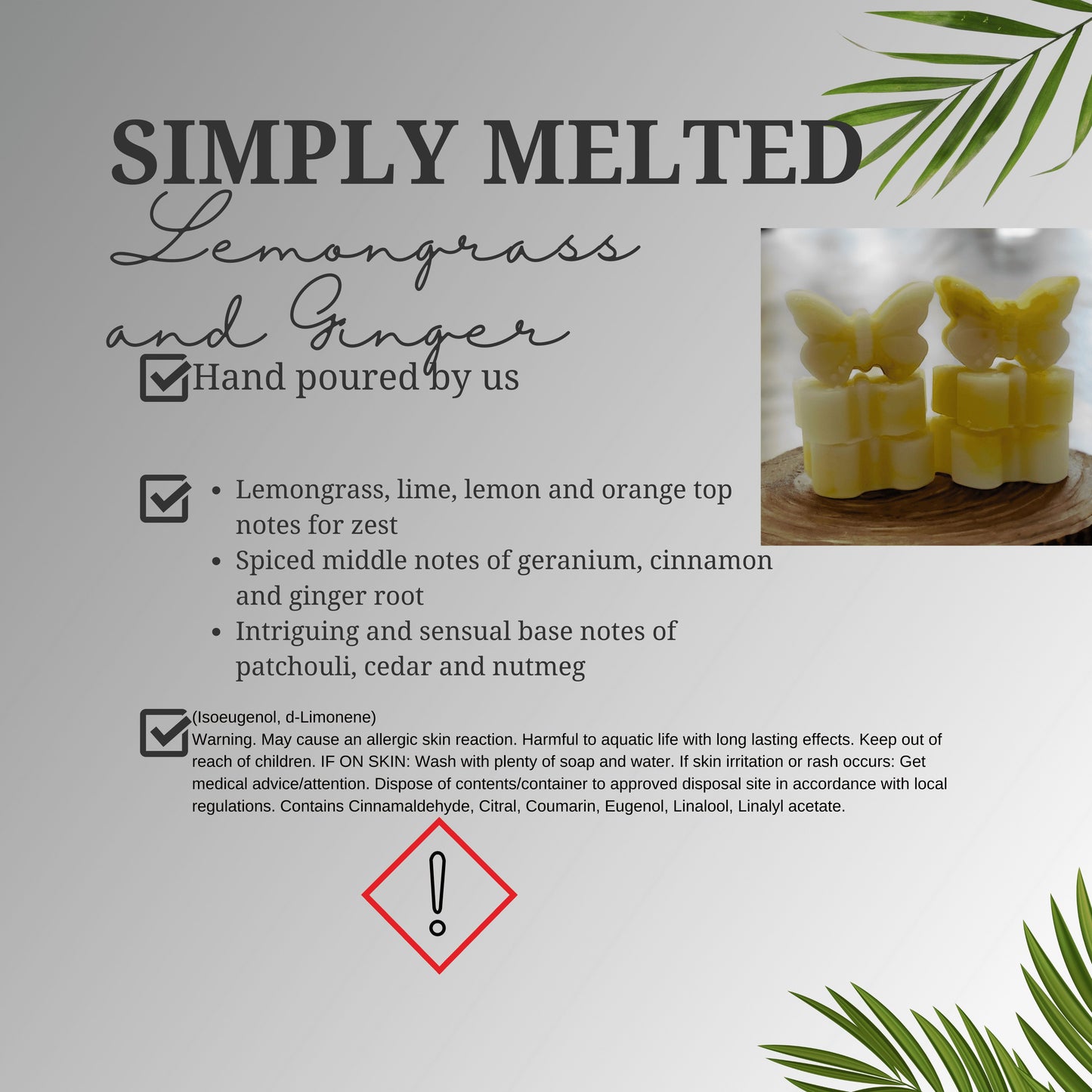 Lemongrass And Ginger Wax Melts - Simply Melted