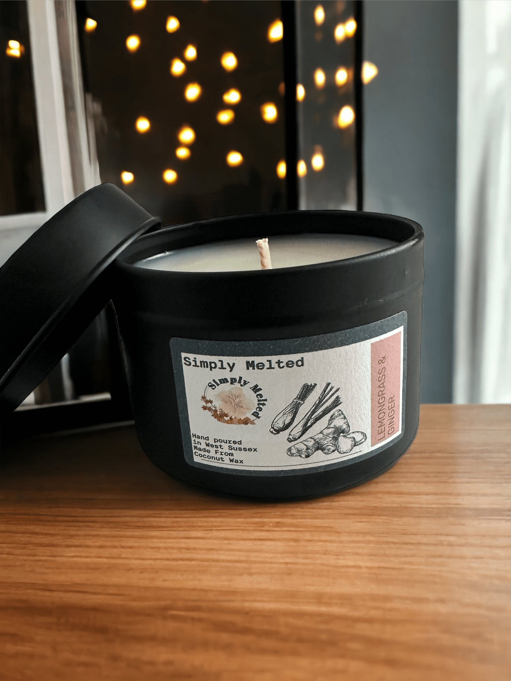 Lemongrass & Ginger Tin Candle - Simply Melted