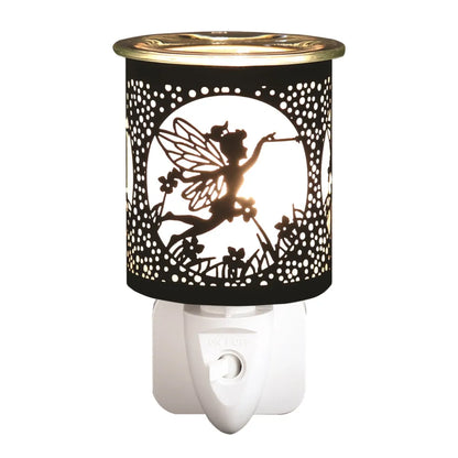 Wax Melter Plug In - Black & Gold Silhouette Fly Fairy 13cm