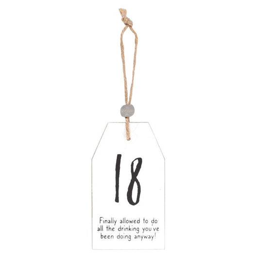 18 Milestone Birthday Hanging Sentiment Sign - Simply Melted18 Milestone Birthday Hanging Sentiment Sign