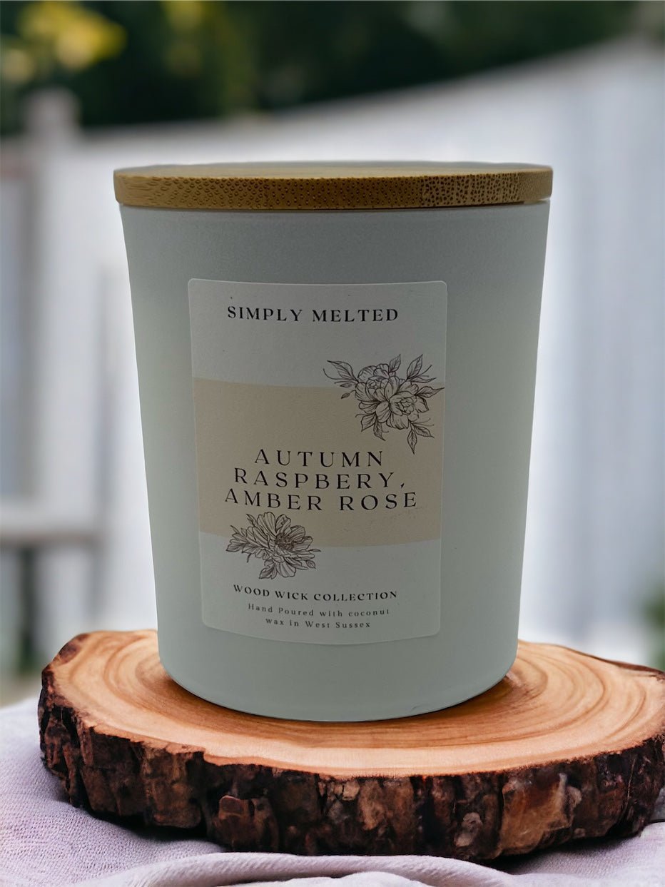 Autumn Raspberry & Amber Rose Candle - Simply MeltedAutumn Raspberry & Amber Rose Candle