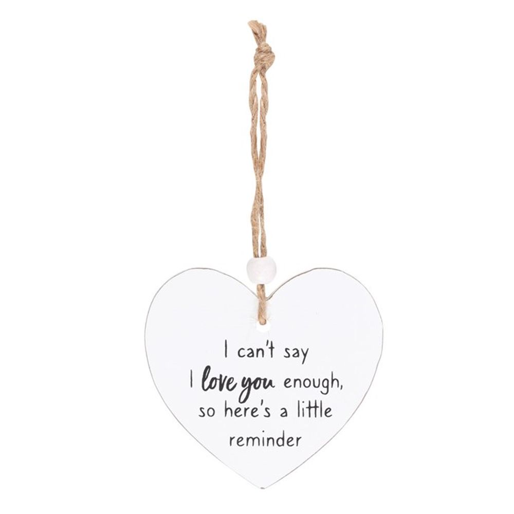 Can't Say I Love You Enough Hanging Heart Sentiment Sign - Simply MeltedCan't Say I Love You Enough Hanging Heart Sentiment Sign