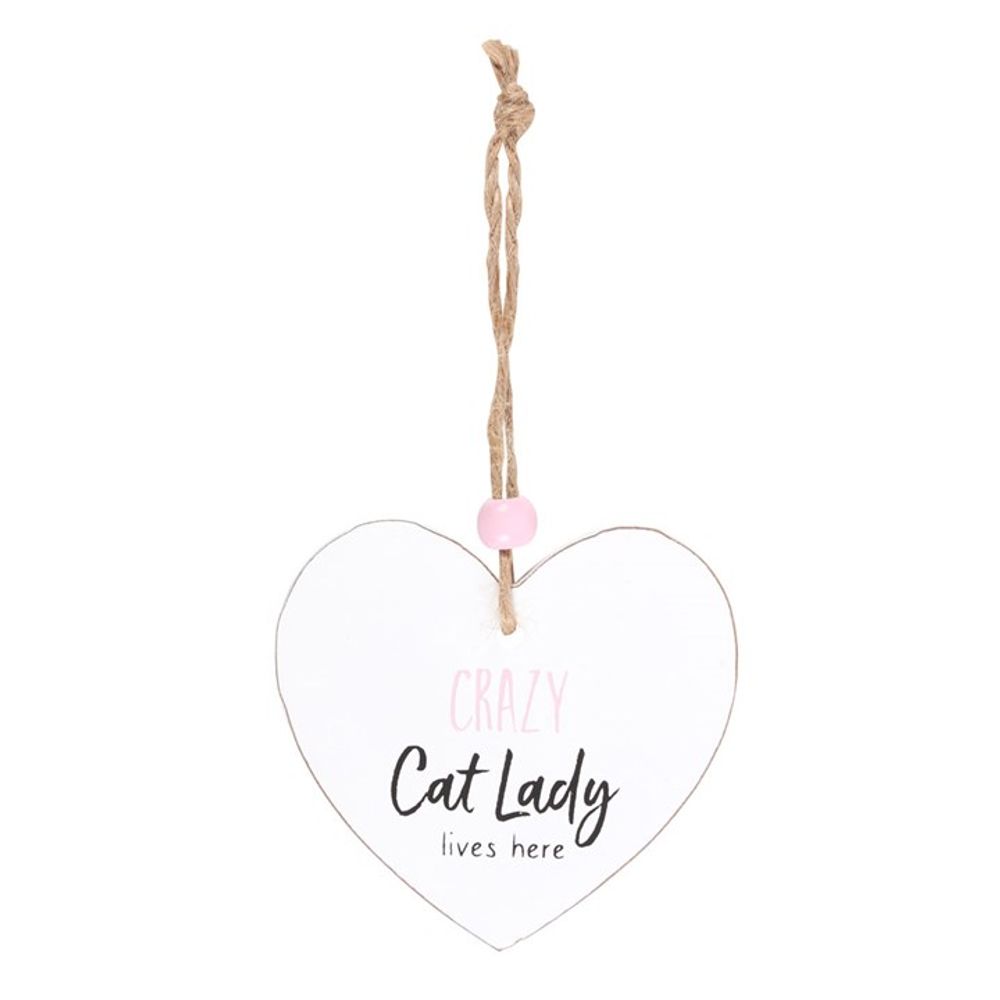 Crazy Cat Lady Hanging Heart Sentiment Sign - Simply MeltedCrazy Cat Lady Hanging Heart Sentiment Sign