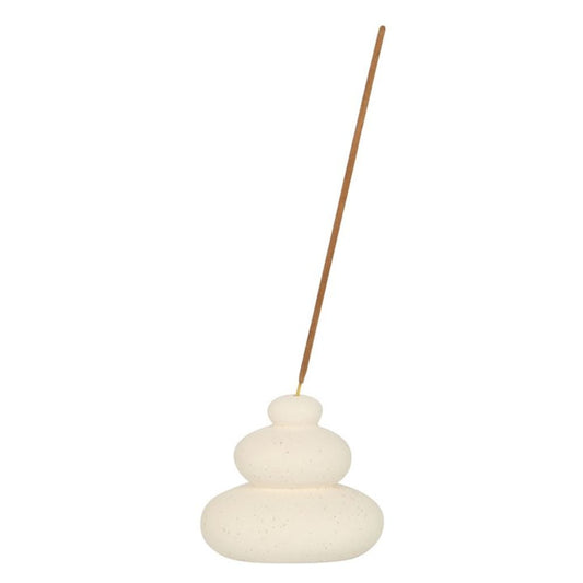 Cream Speckle Balancing Stones Incense Stick Holder - Simply MeltedCream Speckle Balancing Stones Incense Stick Holder