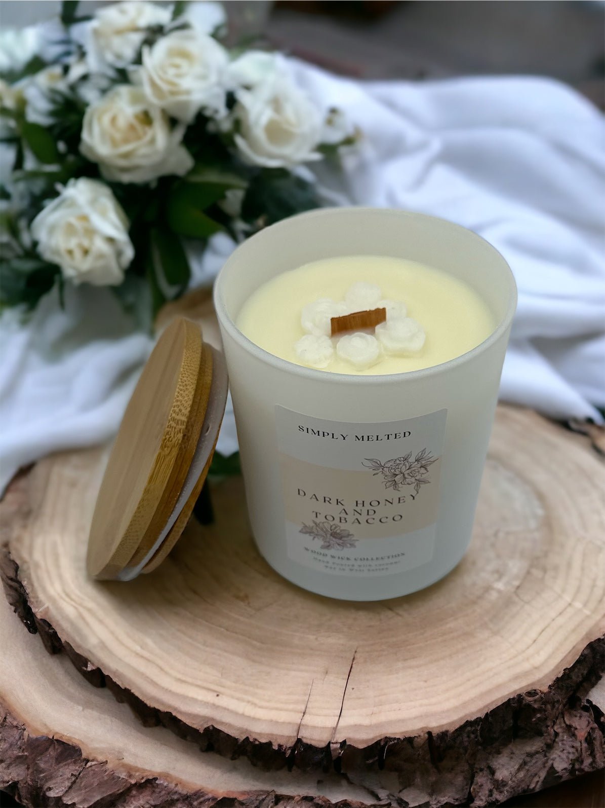 Dark Honey & Tobacco Candle - Simply MeltedDark Honey & Tobacco Candle