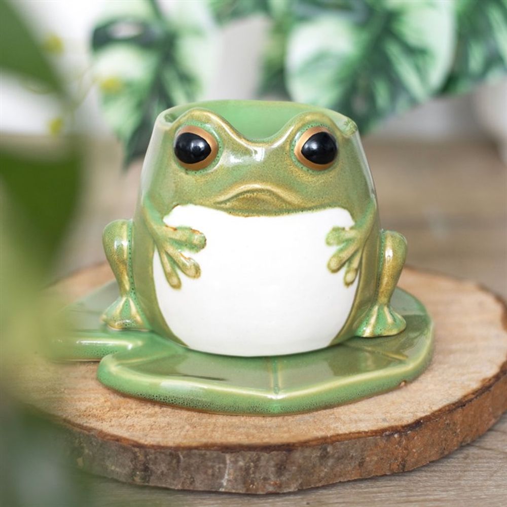 Frog Shaped Oil Burner on Lily Pad - Simply MeltedFrog Shaped Oil Burner on Lily Pad