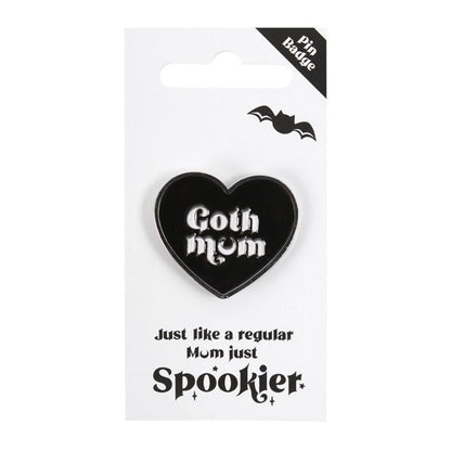 Goth Mum Pin Badge - Simply MeltedGoth Mum Pin Badge