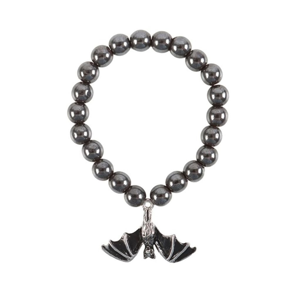 Hanging Bat Hematite Charm Bracelet - Simply MeltedHanging Bat Hematite Charm Bracelet