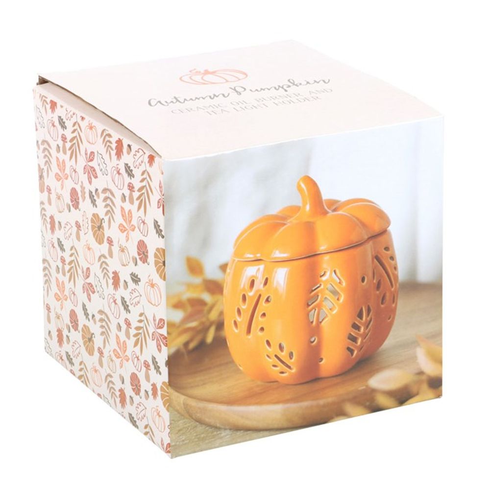 Orange Autumn Leaves Pumpkin Oil Burner - Simply MeltedOrange Autumn Leaves Pumpkin Oil Burner