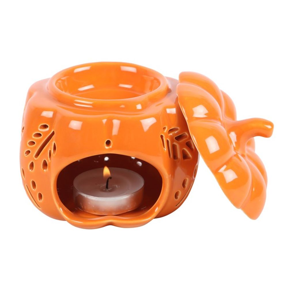 Orange Autumn Leaves Pumpkin Oil Burner - Simply MeltedOrange Autumn Leaves Pumpkin Oil Burner