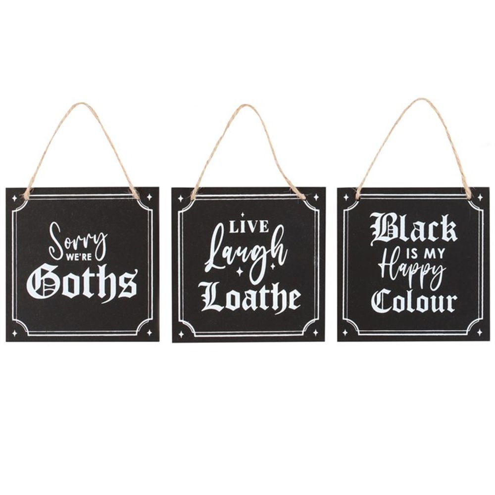 Set of 12 Gothic Mini Signs - Simply MeltedSet of 12 Gothic Mini Signs