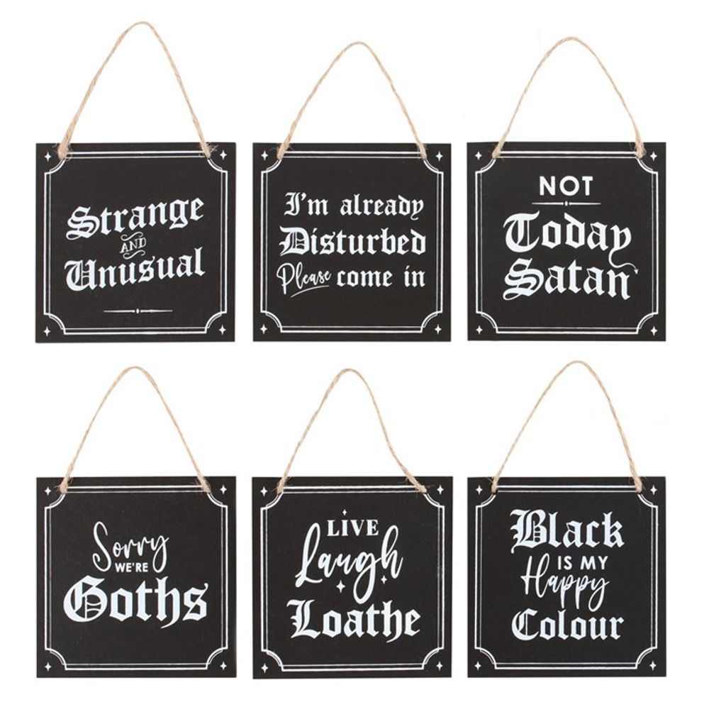 Set of 12 Gothic Mini Signs - Simply MeltedSet of 12 Gothic Mini Signs