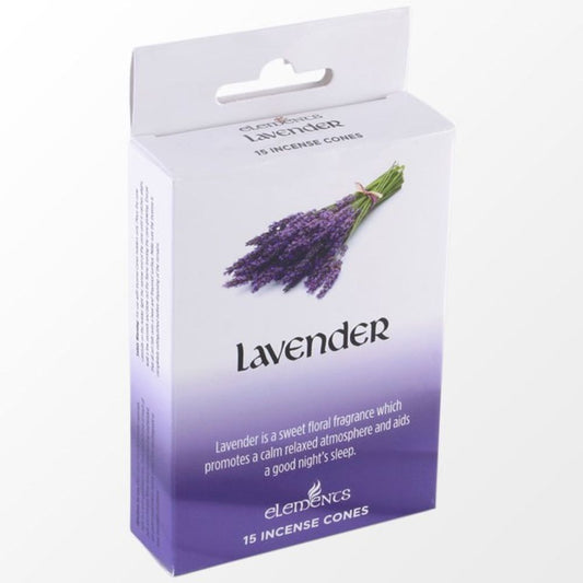 Set of 12 Packets of Elements Lavender Incense Cones - Simply MeltedSet of 12 Packets of Elements Lavender Incense Cones