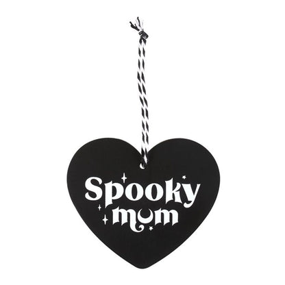 Spooky Mum Hanging Heart Sign - Simply MeltedSpooky Mum Hanging Heart Sign