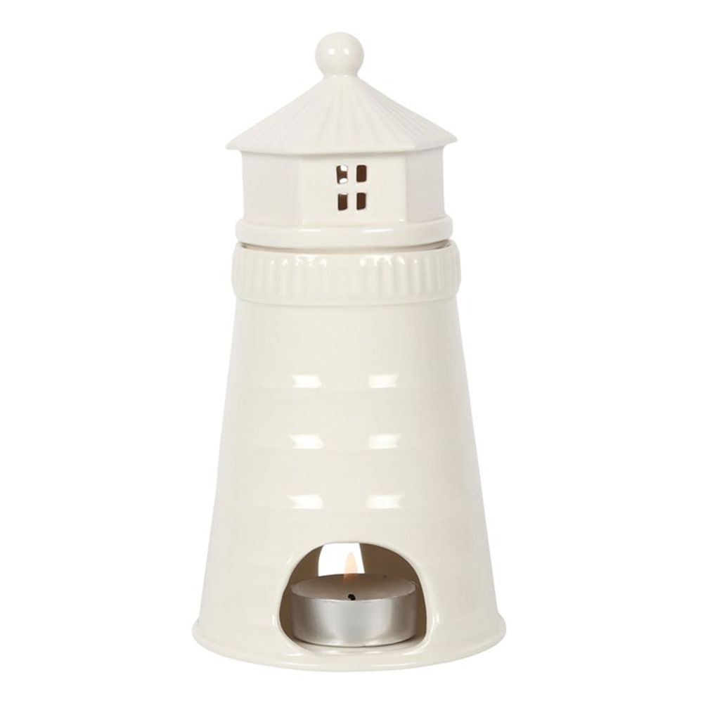 White Lighthouse Oil Burner - Simply MeltedWhite Lighthouse Oil Burner