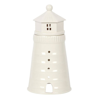 White Lighthouse Oil Burner - Simply MeltedWhite Lighthouse Oil Burner