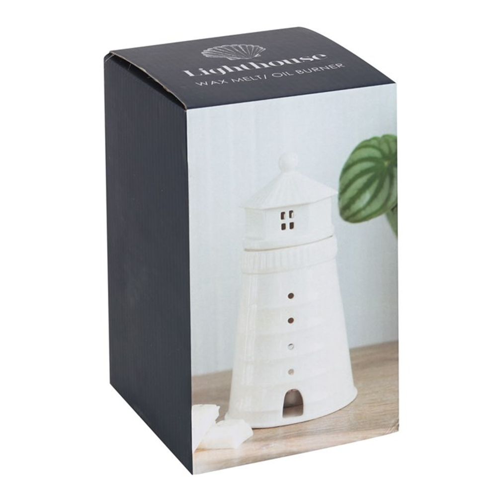 White Lighthouse Oil Burner - Simply MeltedWhite Lighthouse Oil Burner