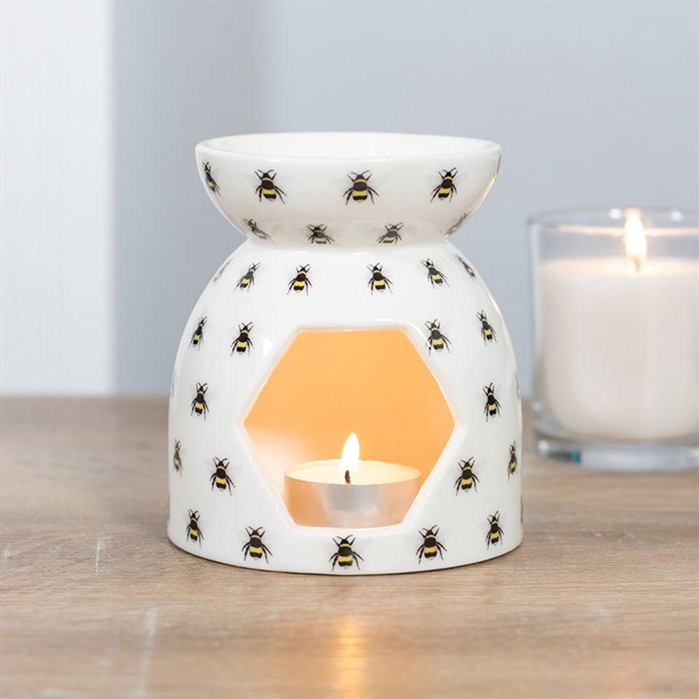 All Over Bee Print Oil Burner - Simply Melted