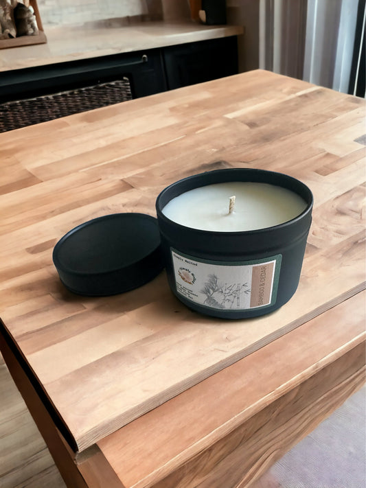 Bamboo & Cedar Candle in a Tin - Simply Melted