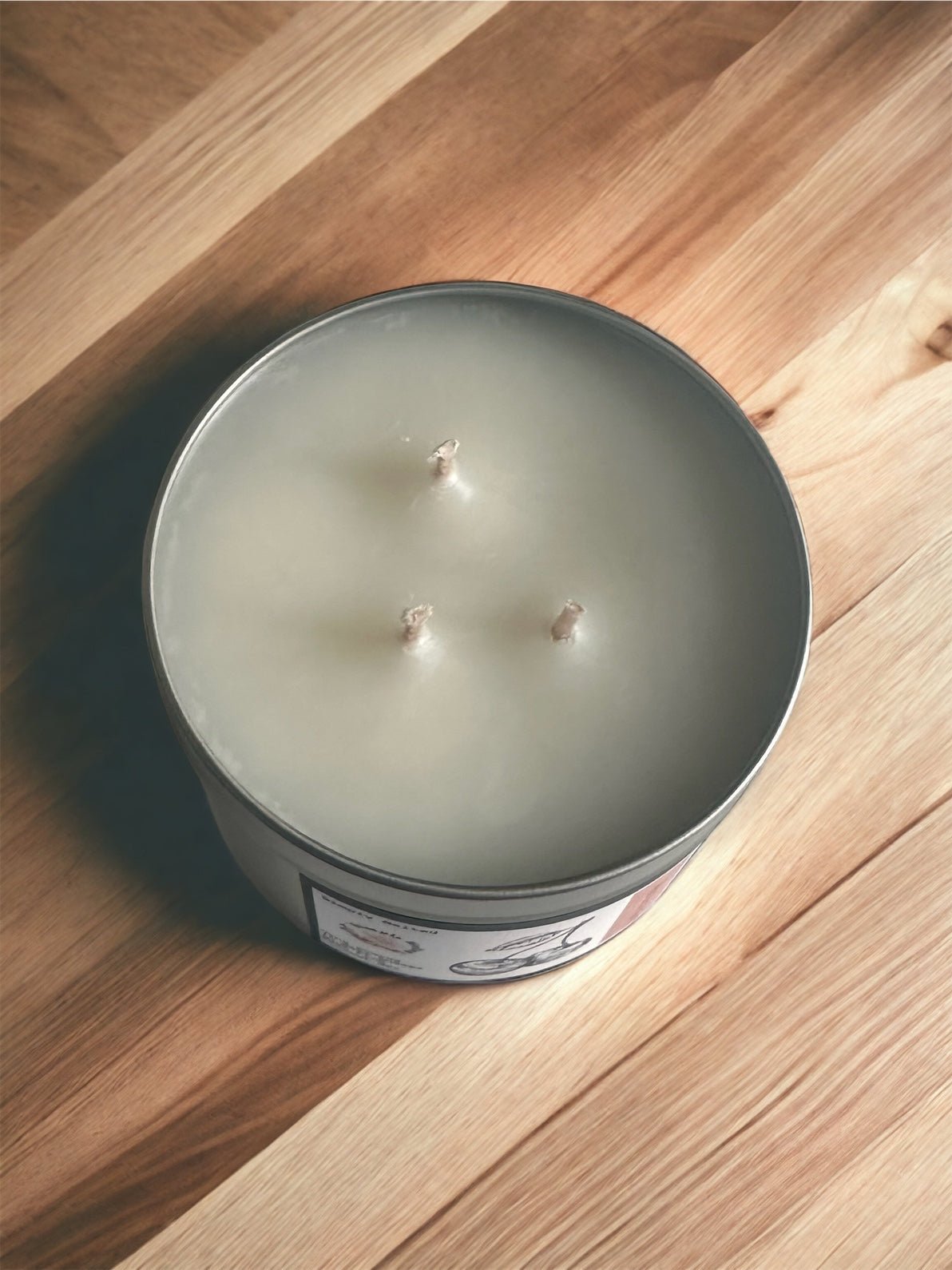 Black Cherry Three Wick Tin Candle - Simply Melted