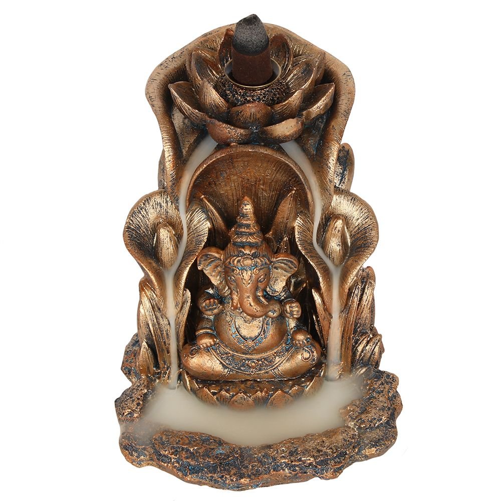 Bronze Ganesh Backflow Incense Burner - Simply Melted