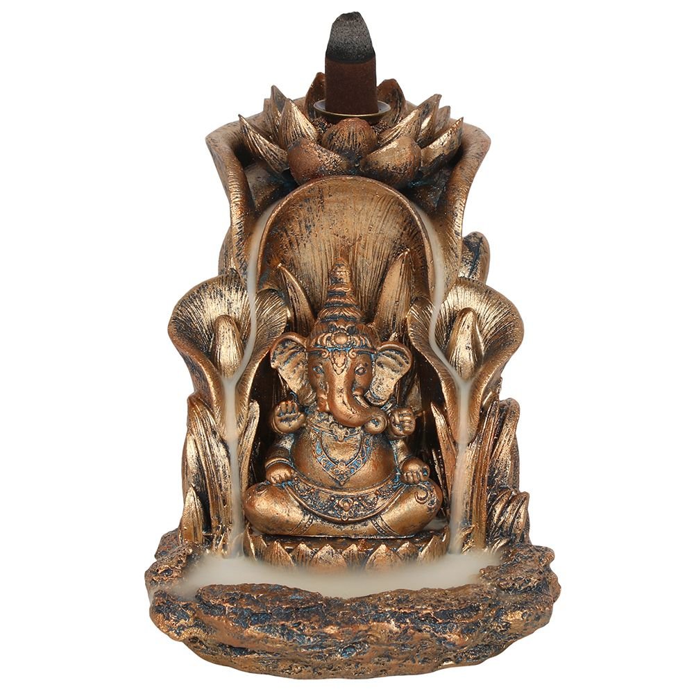 Bronze Ganesh Backflow Incense Burner - Simply Melted