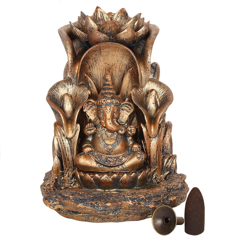 Bronze Ganesh Backflow Incense Burner - Simply Melted