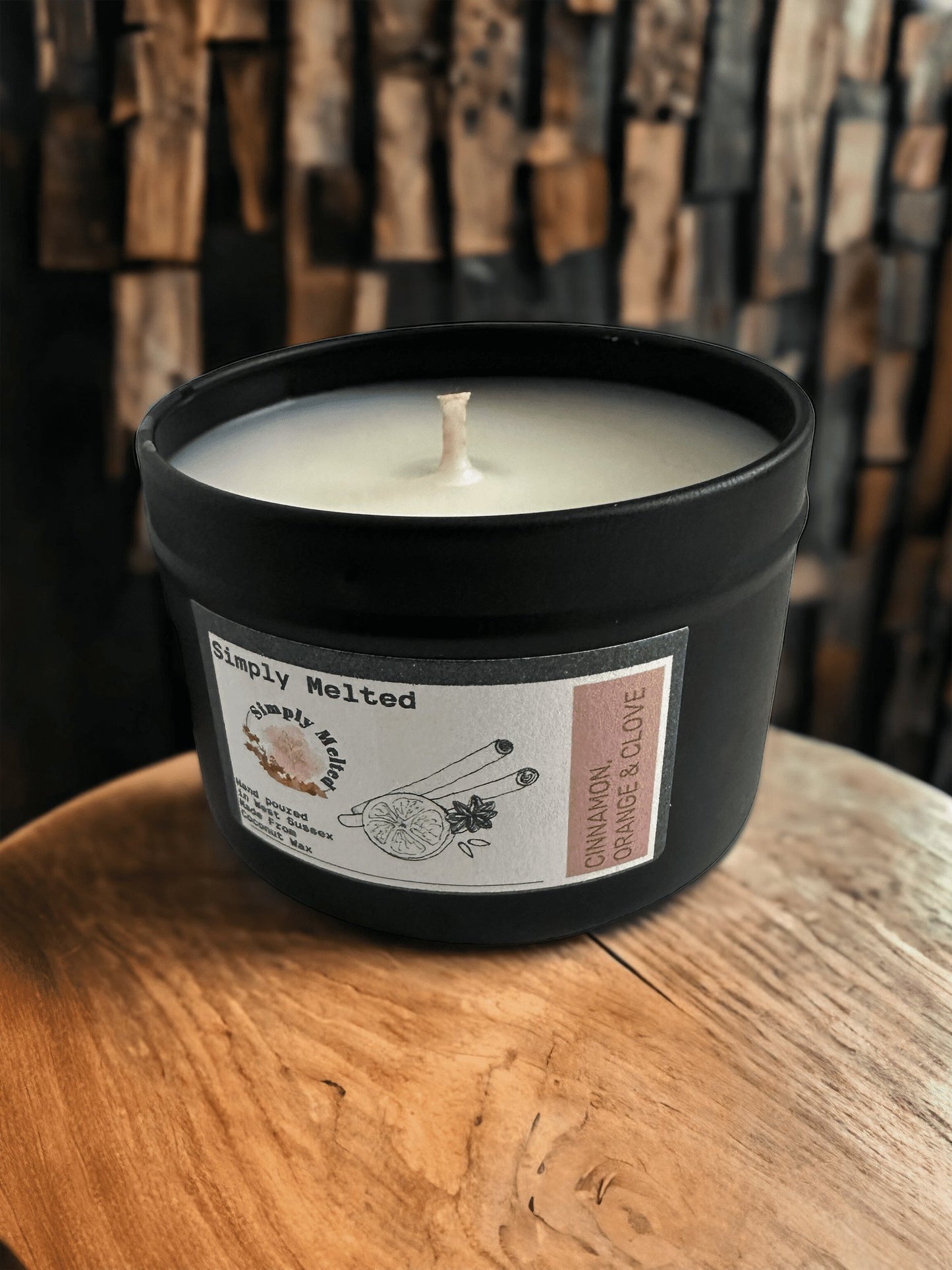 Cinnamon, Orange & Clove Tin Candle - Simply Melted