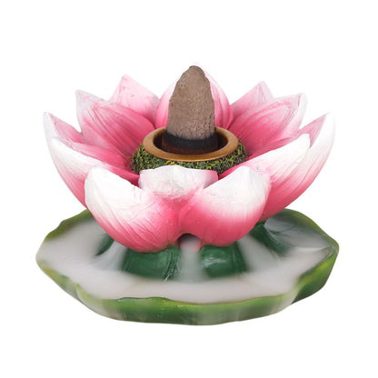 Coloured Lotus Backflow Incense Burner - Simply Melted