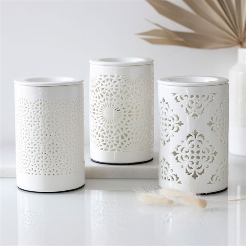 Damask Cut Out Electric Oil Burner - Simply Melted