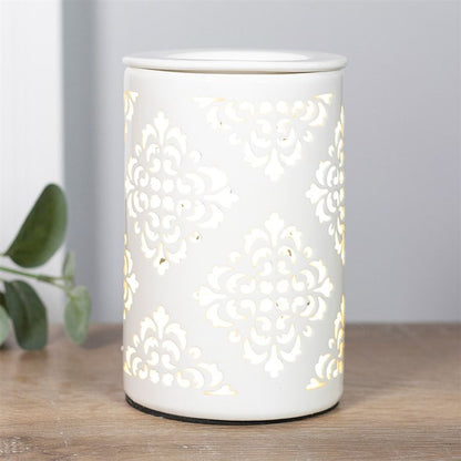 Damask Cut Out Electric Oil Burner - Simply Melted