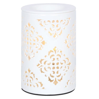 Damask Cut Out Electric Oil Burner - Simply Melted