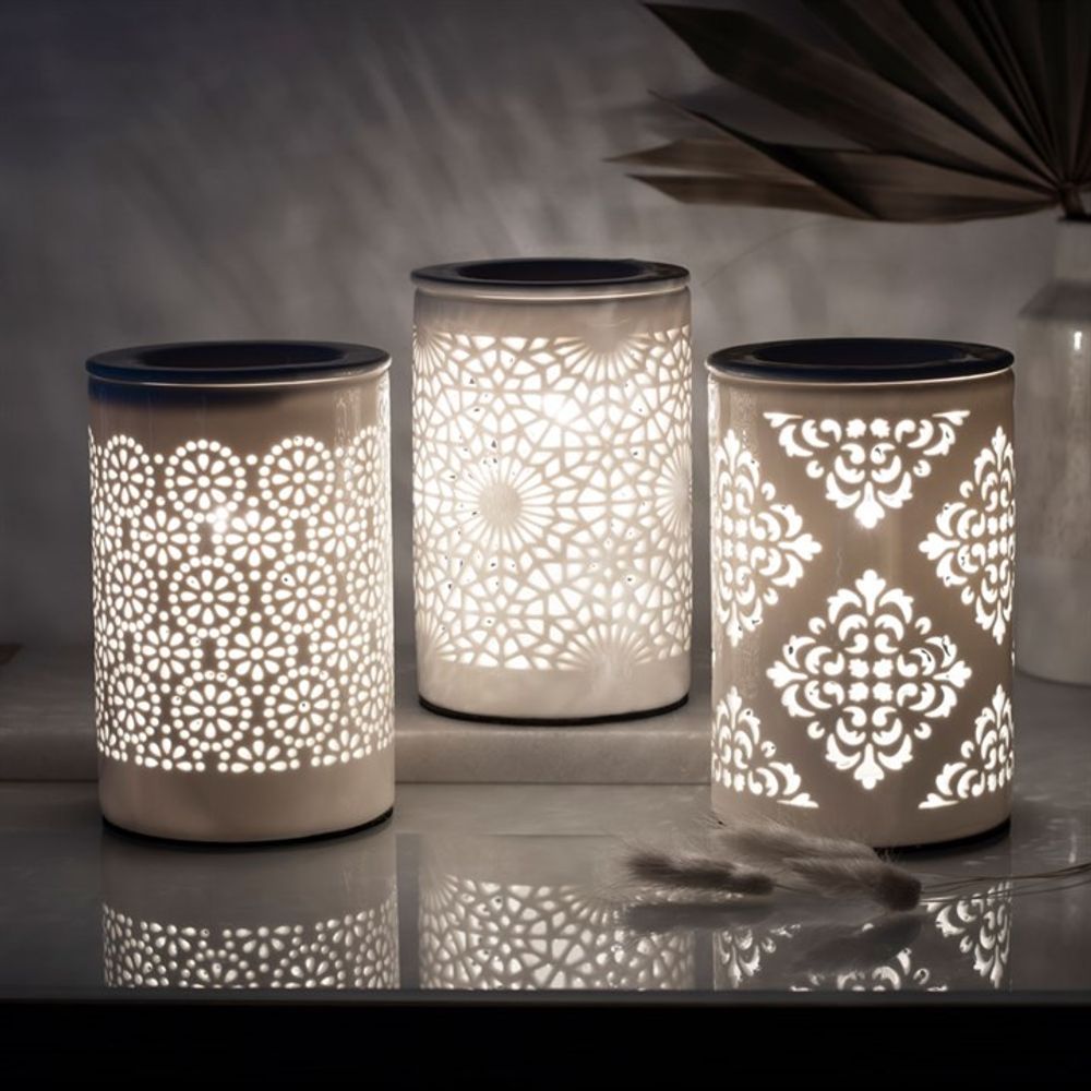 Damask Cut Out Electric Oil Burner - Simply Melted