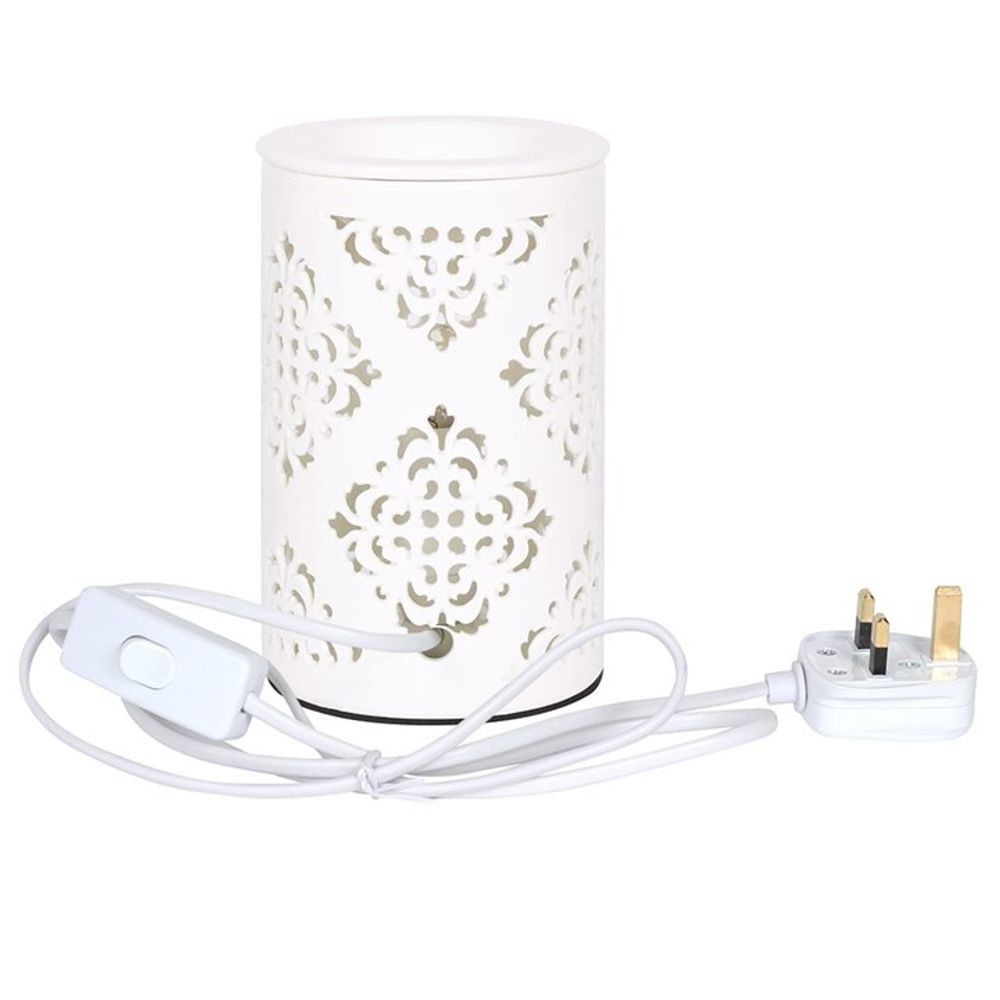 Damask Cut Out Electric Oil Burner - Simply Melted