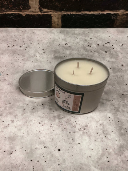 Dark Honey & Tobacco Three Wick Candle Tin - Simply Melted