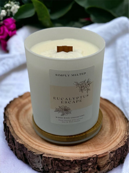 Eucalyptus Escape Lux Wood Wick - Simply Melted