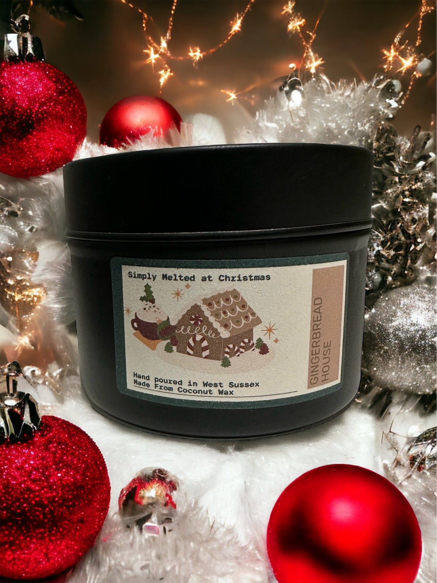 Gingerbread House Candle in a Tin - Simply Melted