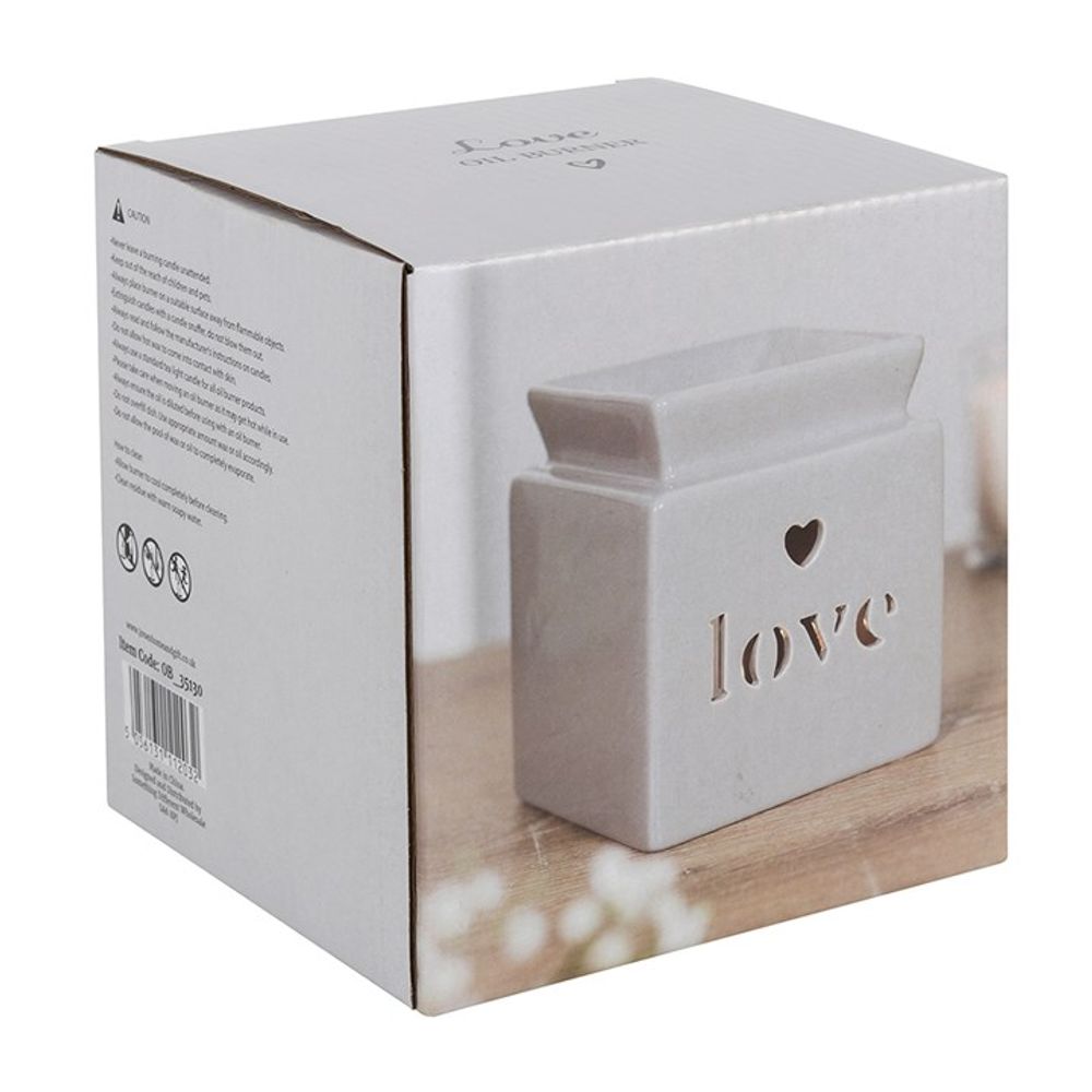 Grey Love Cut Out Oil Burner - Simply Melted