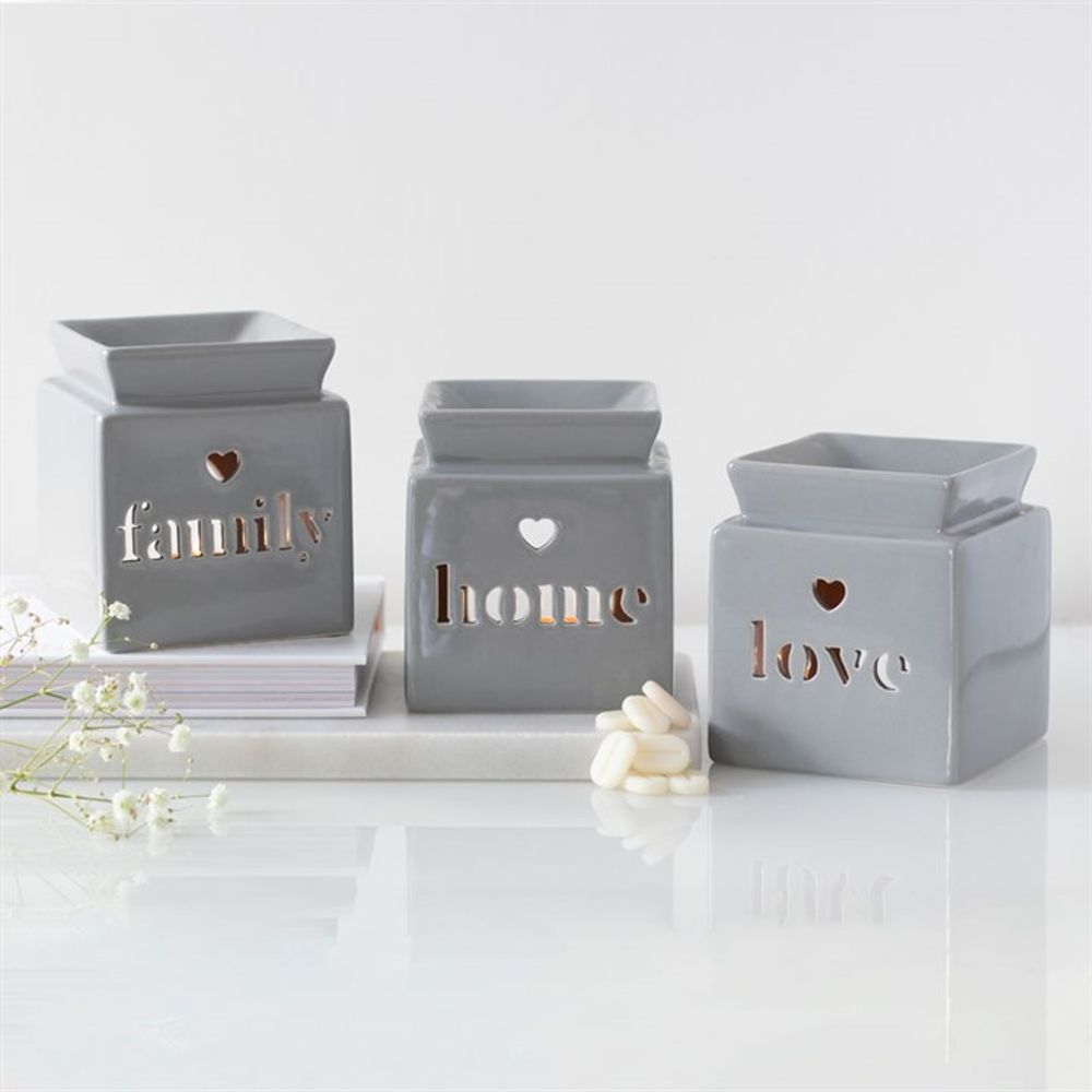 Grey Love Cut Out Oil Burner - Simply Melted