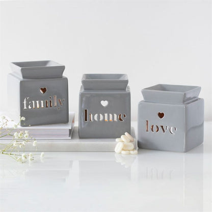 Grey Love Cut Out Oil Burner - Simply Melted