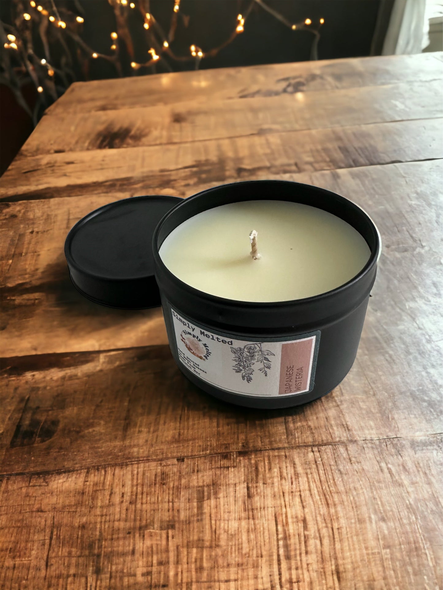 Japanese Wisteria Tin Candle - Simply Melted