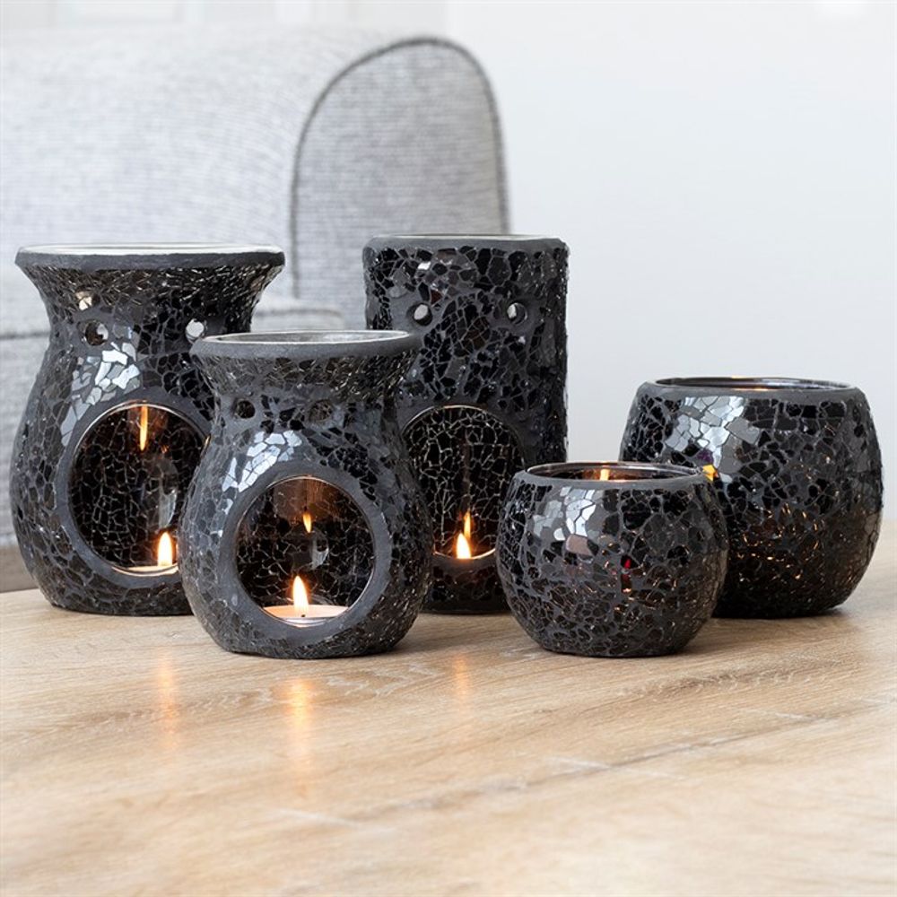 Large Black Crackle Oil Burner - Simply Melted