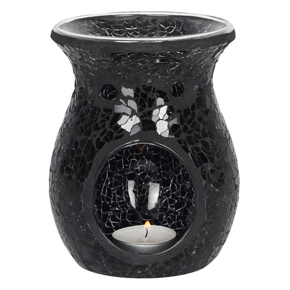 Large Black Crackle Oil Burner - Simply Melted