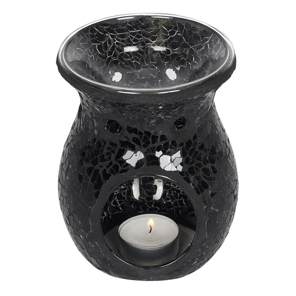 Large Black Crackle Oil Burner - Simply Melted