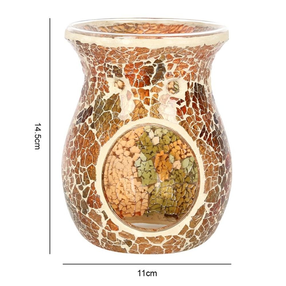 Large Brown Crackle Oil Burner - Simply Melted