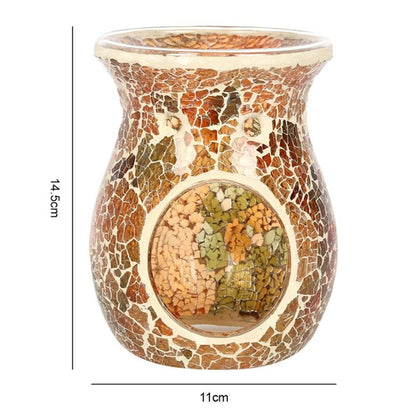 Large Brown Crackle Oil Burner - Simply Melted