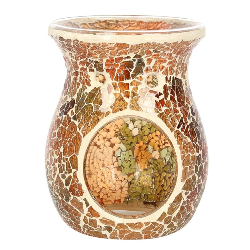 Large Brown Crackle Oil Burner - Simply Melted