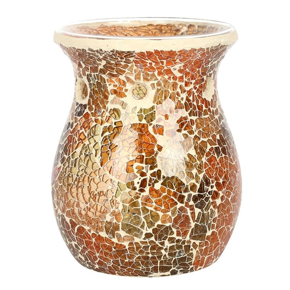 Large Brown Crackle Oil Burner - Simply Melted