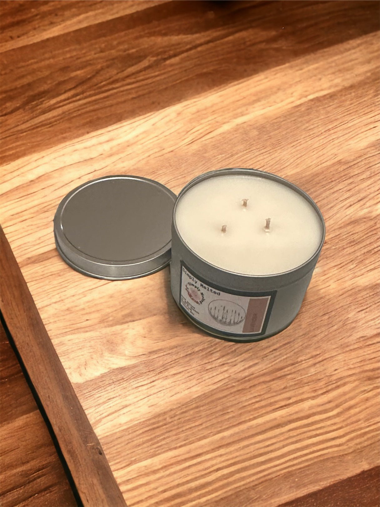 Lavender Three Wick Candle in a Tin - Simply Melted